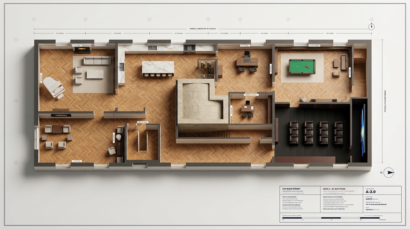 3D Floor Plan Perspective Level 2