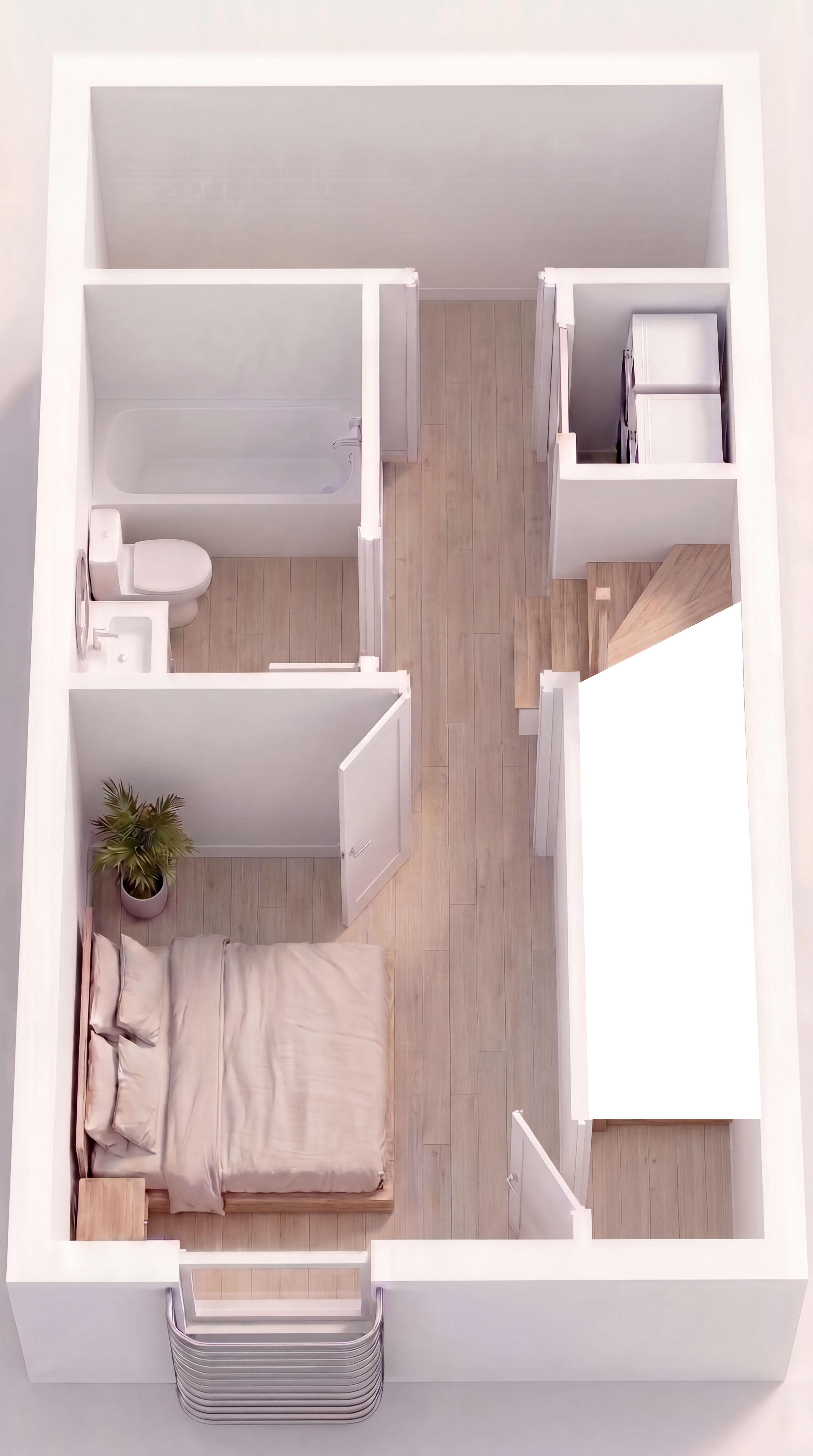 Level 1 Finished Lower Level Cutaway