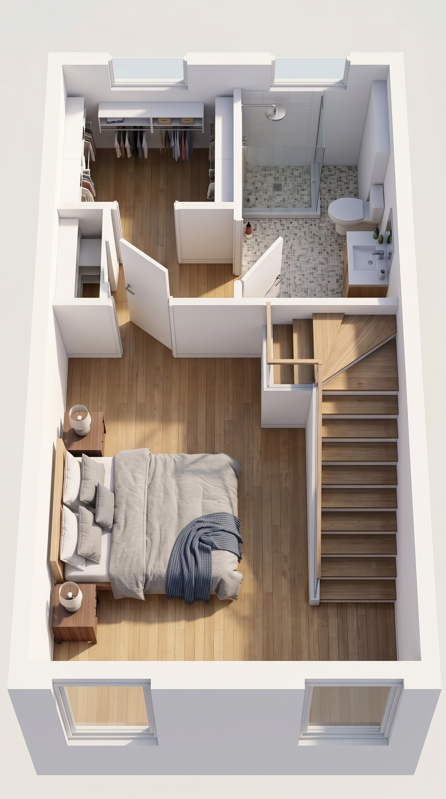 Level 3 Second Floor Primary Suite Cutaway