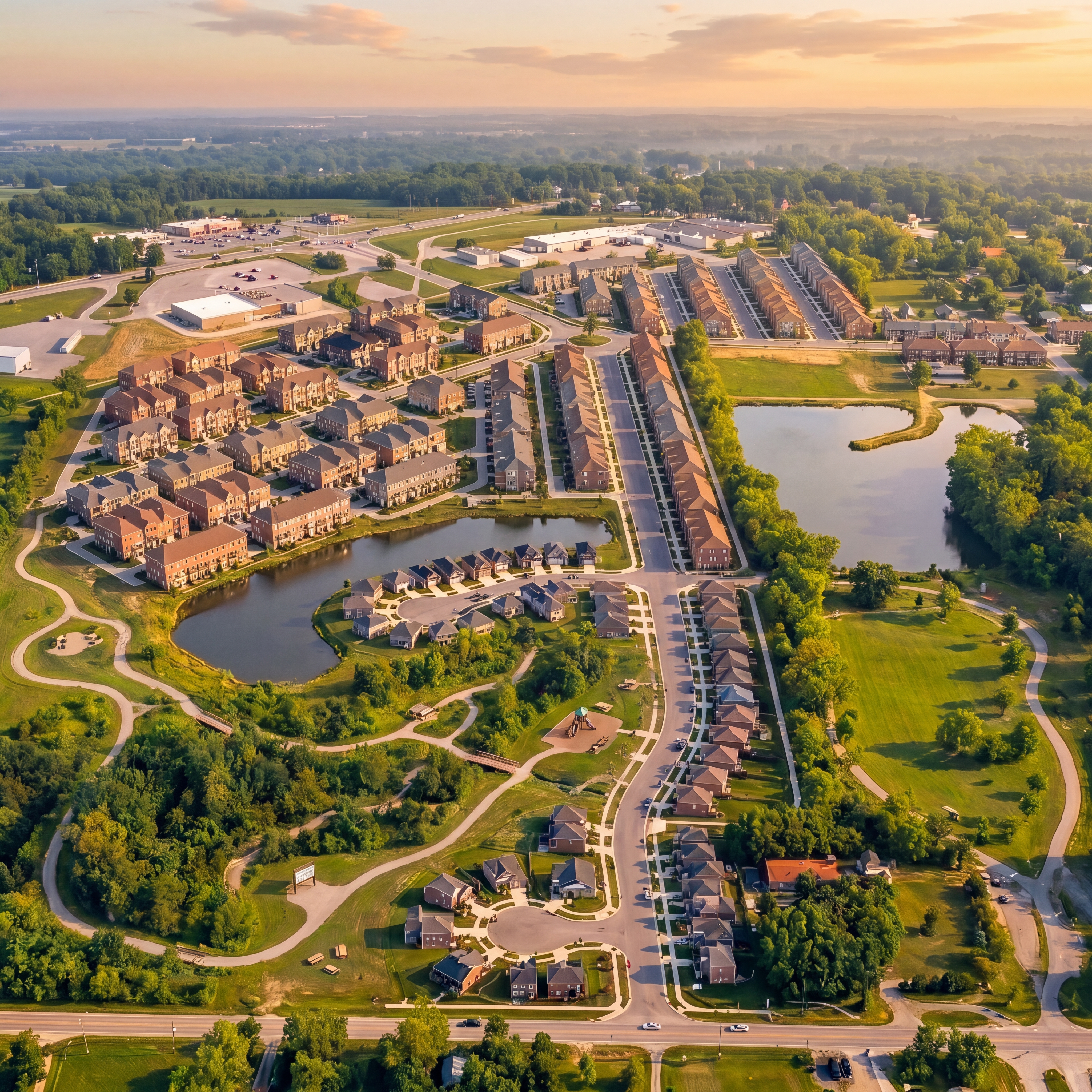 Cold Creek Full Site Cinematic Aerial Render